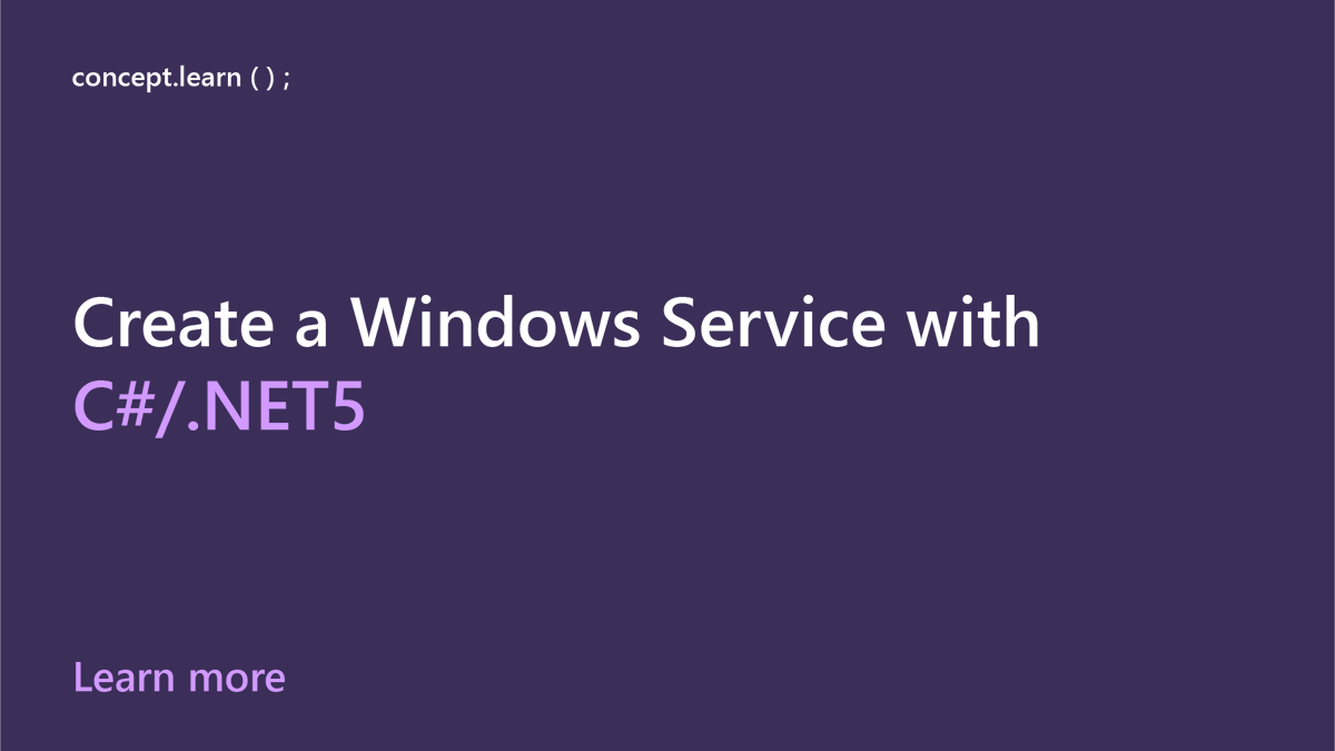dotnet's tweet image. Build a system file watcher that runs in the background, and classifies images using a WinML model.
This post shows you to create a Windows Service that lets you implement complex scenarios with a simple lifecycle management using #CSharp / #dotNET5. msft.it/6010p4AVp