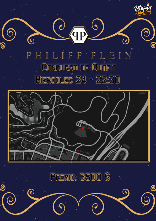 rp_utopia's tweet photo. 👗EVENTO DE OUTFITS👔
Buenas ciudad de Utopia. El equipo de Philipp Plein se pasará por el auditorio a las 22:30 de este miércoles y realizará un concurso de Outfits.
Con un premio de 3500$ y modelar en la revista de Philipp Plein.¡¡Estáis todos invitados a este encuentro!! https://t.co/Nw6kL5wLZB