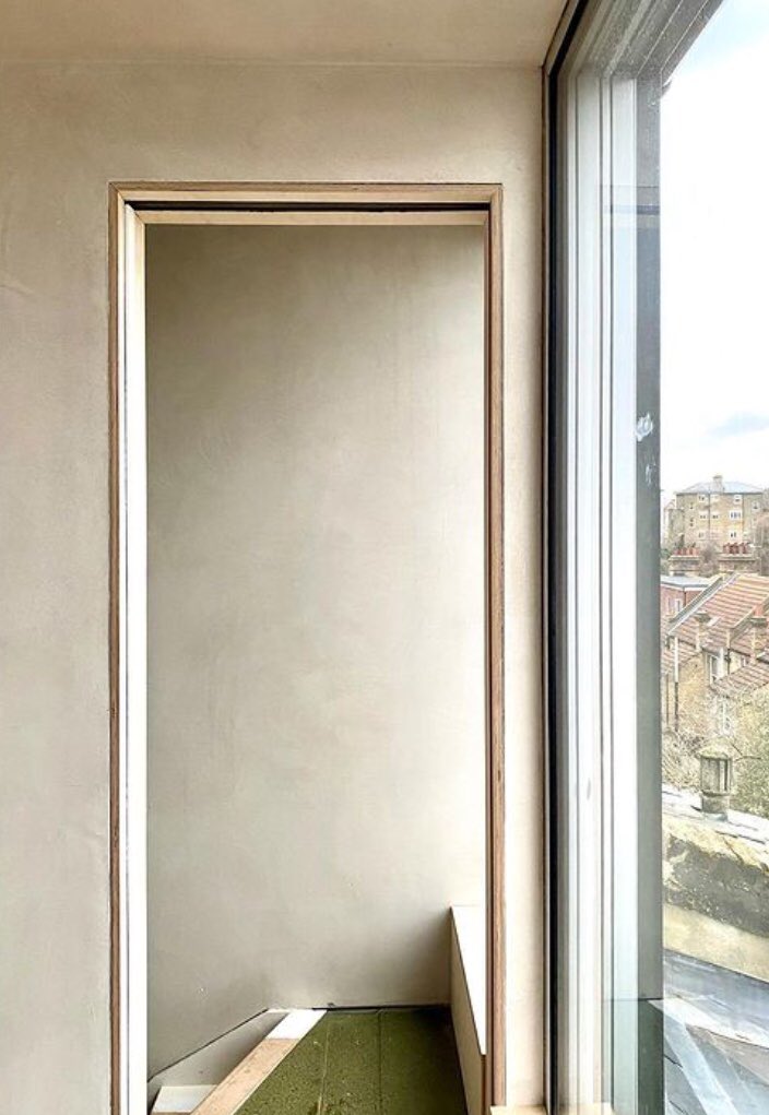 UKClayworks's tweet image. Meticulous design detail in this London renovation by Matthew Wood Architecture.  Plywood, wood, thin rimmed windows and clay plasters are the key materials.
instagram.com/p/CLh6PIQHexU/…
#renovation #retrofitfirst