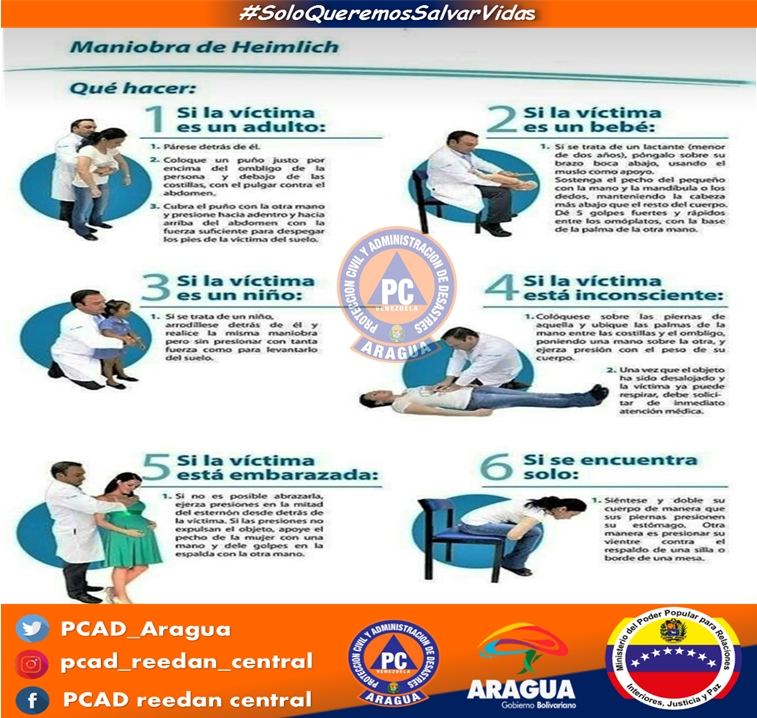 Pcivil_aragua's tweet photo. ¿Sabes que es la Maniobra de Heimlich y para que se usa? Acá te decimos Como hacer https://t.co/kLhcP7jPoi @Soykarinacarpio @cegy15 @PCivil_Ve #SoloQueremosSalvarVidas #DiálogoEsReconciliación