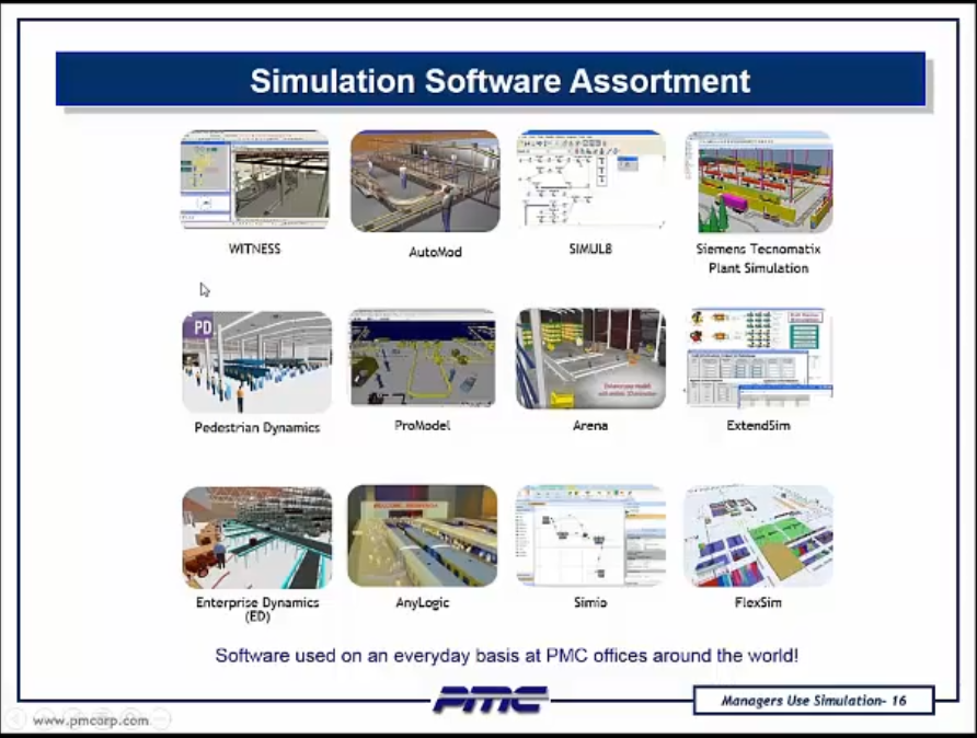 PMC_Corp's tweet photo. Looking For Training in #Simulation? PMC Offers A Multitude of Simulation Workshops & Training For Several Simulation Software Packages.
View Our Courses Here: https://t.co/FBB41JJSMG #Training #Manufacturing #Arena #ProModel #SIMUL8 #Witness #EnterpriseDynamics #AutoMod https://t.co/uhwxiJyBAo