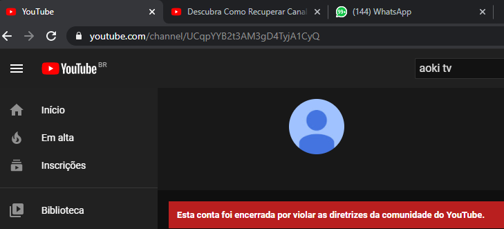 MatheusAoki8's tweet photo. Olá, tenho um canal chamado Aoki TV com 126 mil inscritos e fui HACKEADO pela Máfia Russa, eles invadiram minha conta e trocaram TODOS os dados, o canal foi "excluído" após eles fazerem uma live de DRIFT, tenho tudo para provar que o canal é meu, HELP ME YOUTUBE !!! @TeamYouTube https://t.co/5hWdQwiYLU