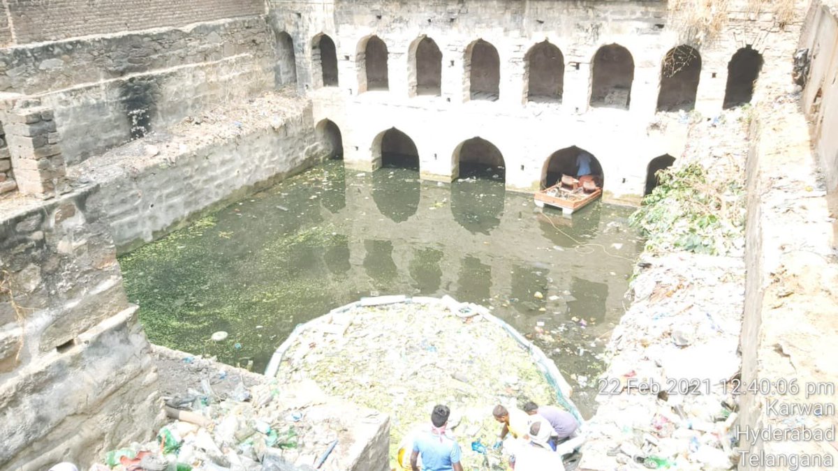 arvindkumar_ias's tweet photo. BhagwandasBagh #gudimalkapur  stepwell cleaning in progress .. it’s a private stepwell but @HMDA_Gov has taken up the drive 

Let’s join hands in our effort to clean, protect &amp; restore stepwells 

@KTRTRS https://t.co/1FWyUt5pq1
