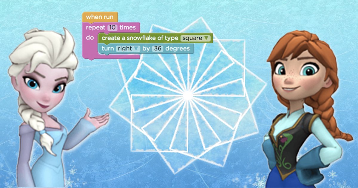 ProgrammaFuturo's tweet photo. Hai mai provato #Frozen in #classe? https://t.co/p5x4I6HnSE
In questa lezione lo student* dovrà guidare le principesse, che si muovono sul ghiaccio, nella realizzazione di figure geometriche regolari, che rappresentano varie forme di fiocchi di neve.
#OradelCodice https://t.co/b7HnXASAHI