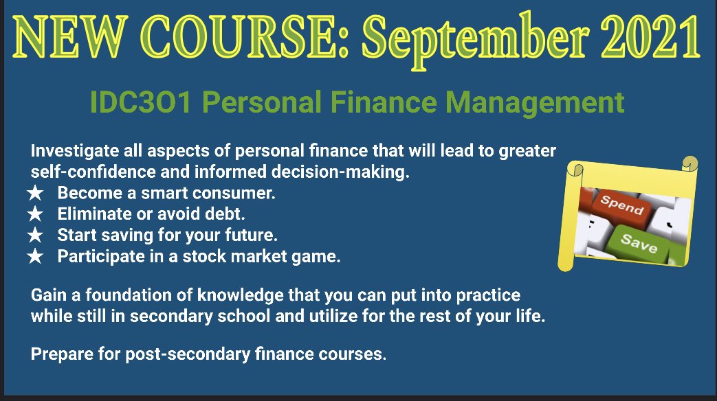 So excited that Bishop Reding C.S.S. is offering this new course  this upcoming September as we continue to meet student needs in the Business Dept. A course to add to your grade 11 course selections! <a href="/BishopReding/">Bishop Reding</a> <a href="/BRDECA_/">DECA @ Bishop Reding</a> <a href="/BR_BusinessClub/">BR Business Club 🐾</a>