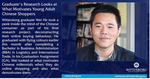 Wittenborg graduate Wei He took a peek inside the mind of the Chinese consumer as part of his final #researchproject, deconstructing their online buying behaviour. Read more: tiny.cc/qpiotz