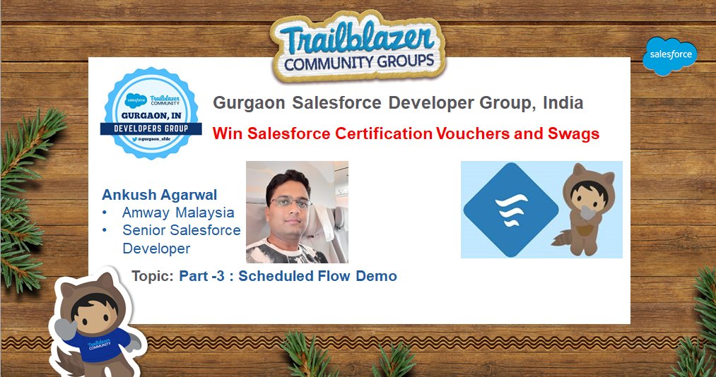 Join us on 28th Feb to learn about Scheduled Flow Demo in 3rd session of Hands on Workshop series by 
<a href="/AnkushAgrGpr/">Ankush Agarwal</a>

Flows 3rd Session RSVP Here👇
trailblazercommunitygroups.com/events/details…

2nd session recording will be uploaded soon.

1st session recording link is here👇
youtube.com/watch?v=qfdfaV…