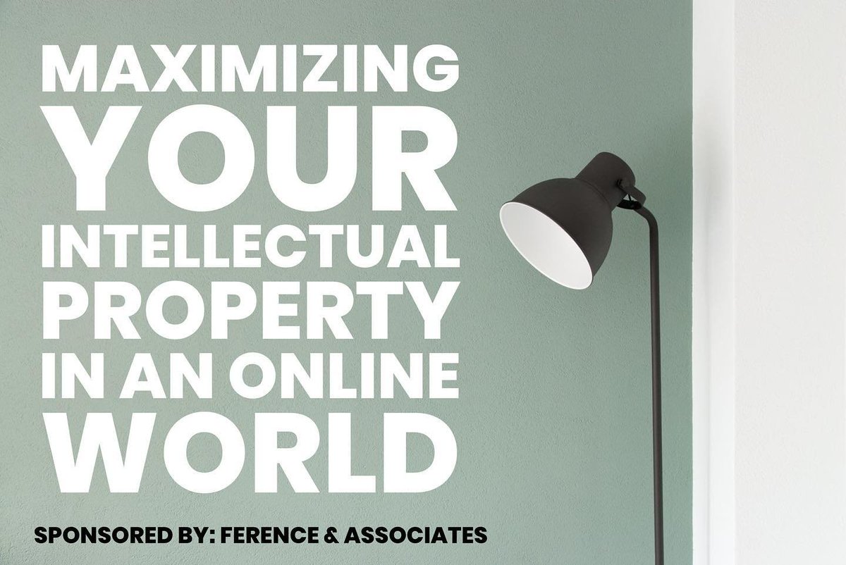 There’s still time to sign up for - Maximizing your intellectual property in an online world.  This dynamic virtual event will be held on February 23, 2021 from 12pm - 1:00 pm and is sponsored by Ference &amp; Associates.  Click the link below to register. 

accinhouse.zoom.us/meeting/regist…