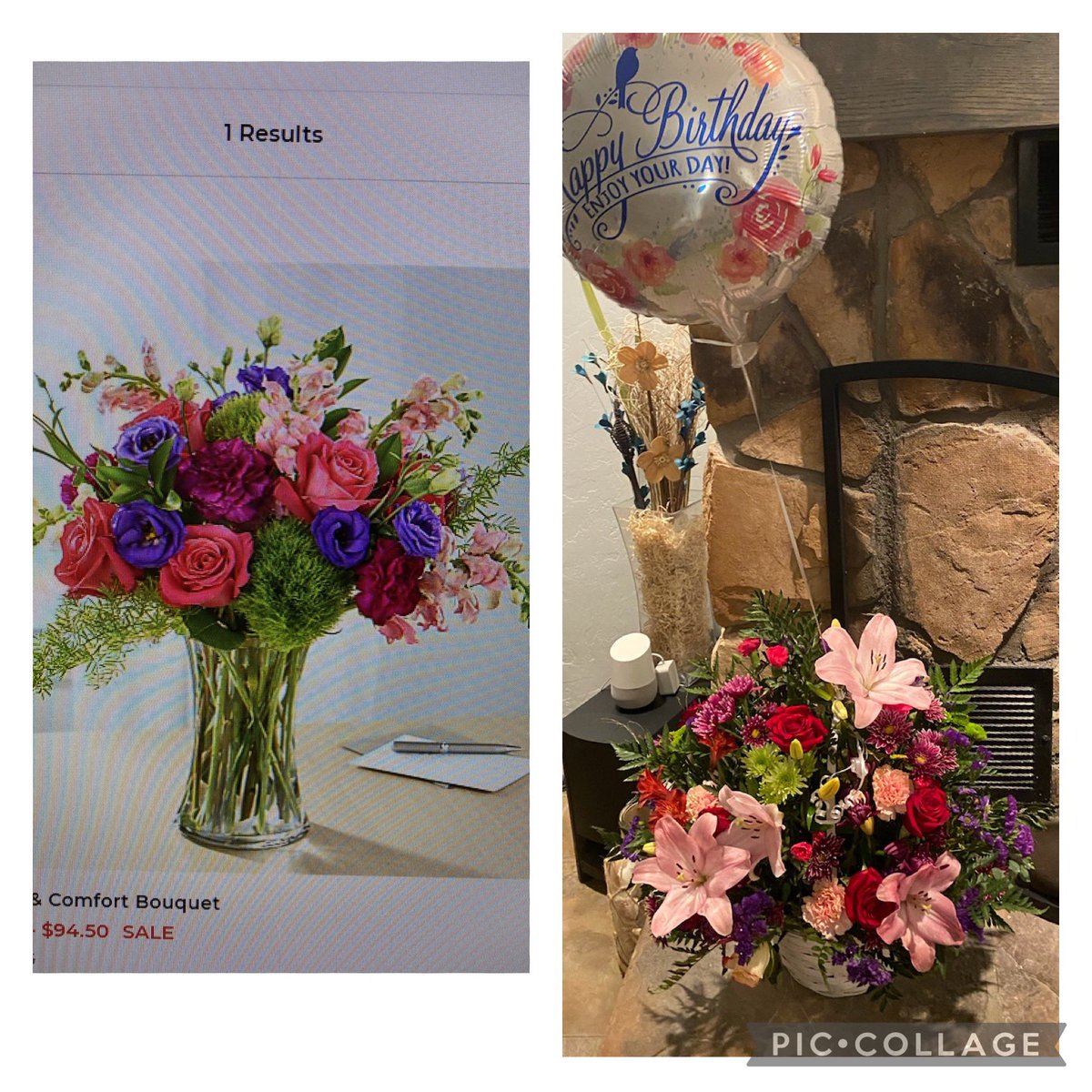 RMBZPHX's tweet photo. @ftdflowers how is there not a live person 2 talk 2  in customer service!! 
ordered an arrangement that had zero lilies bc the person receiving them is allergic. Bouquet on left is the one I ordered(no lilies)&amp; she received the one on right, they are not even close to same! https://t.co/w4wm7I2Zyd