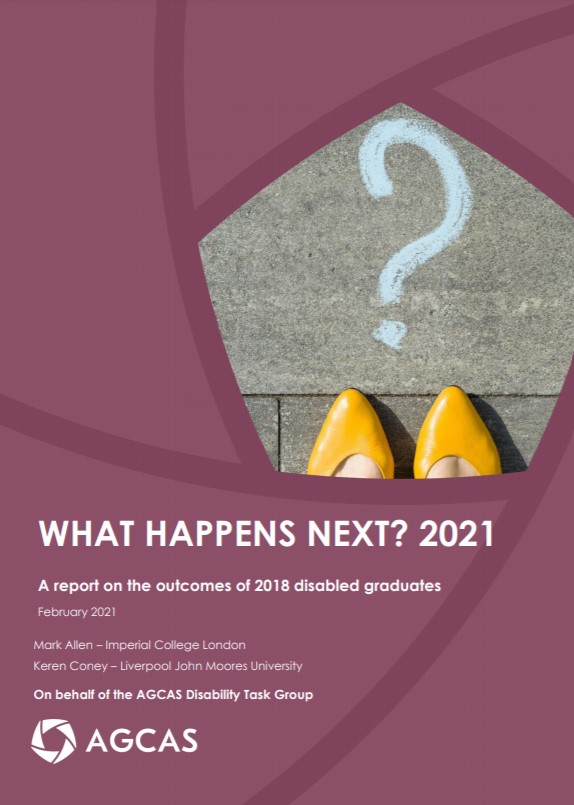 What happens Next? 2021 - a report into the #graduateoutcomes of #disabledgraduates - launches today. 

"After 17 editions of What Happens Next? it's time to reverse the trend of poorer outcomes for disabled graduates. The recommendations in this report are where we should start"