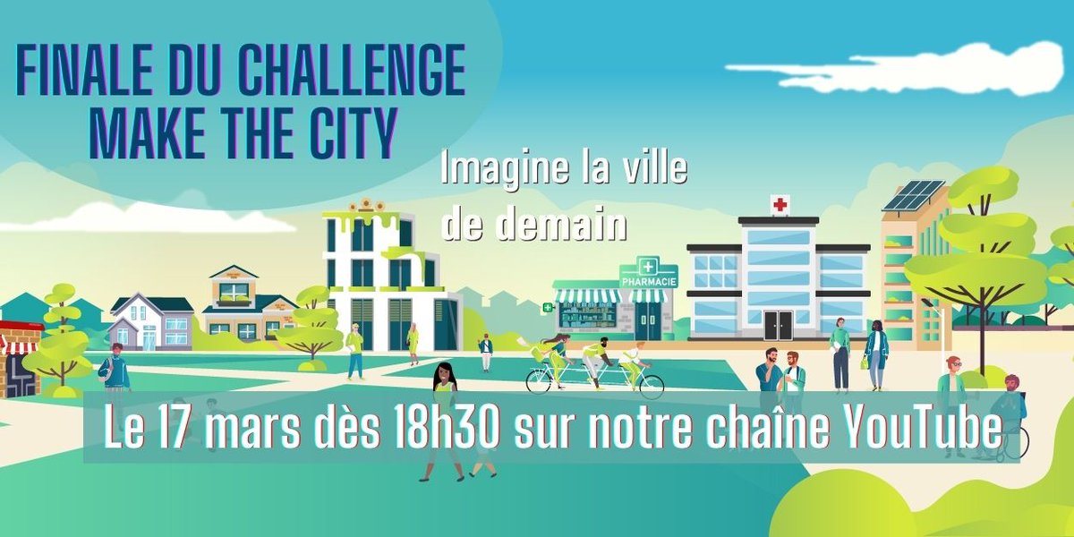 FPalladio's tweet photo. RDV le 17 mars dès 18h30 pour la Finale du challenge #MaketheCity !
🏙️L’occasion pour les finalistes de vous présenter leurs idées pour une ville plus #durable, #inclusive, #humaine et #vivable
🎥Découvrez leurs projets en live sur YouTube: https://t.co/LzcNPq8Pm4 https://t.co/NgraU39Slz