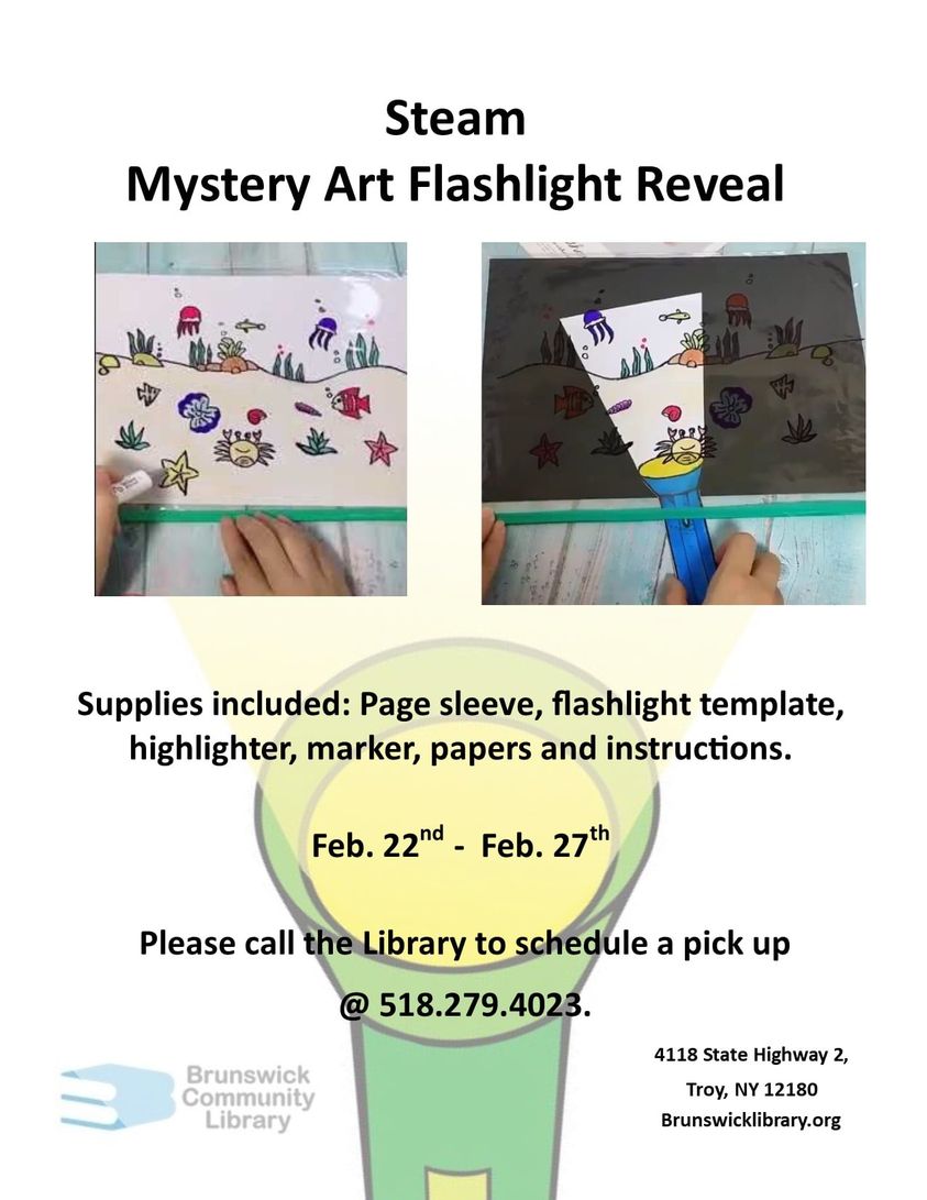 Brunswickcomlib's tweet photo. We have plenty of "Shine a Light" books to help inspire your art—let us know if you would like to check out a book or two out when you pick up this week's STEAM kit! Call 518-279-4023 to schedule a pickup.

See an example here: https://t.co/ISQO9Qa19c https://t.co/LN4fPX6KdU