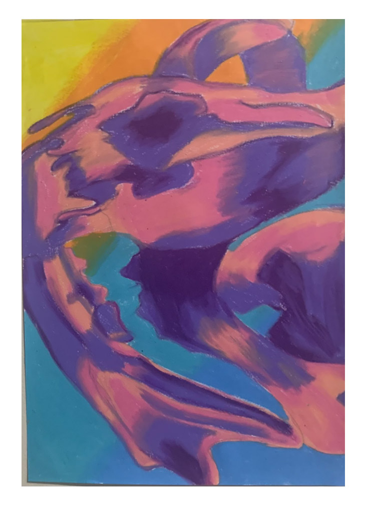 Mr_Matsangouras's tweet photo. Exploring abstract art, inspired by Georgia O'Keeffe and natural forms. Brilliant work by the talented Maria S in year 8! An original response, inspired by an animal skull and a transcription of one of O'Keeffe's paintings. 
@ChiswickSchool
  #ambitiousandproud 
@okeeffemuseum https://t.co/pwkaHSaVyz