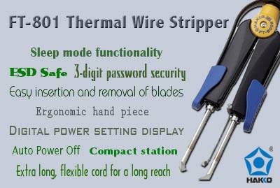 EEI Manufacturing is an authorized #distributor of the @HakkoUSA FT-801 #ThermalWireStripper.

#technicalcourses #digitaltraining #assemblertraining #soldertraining