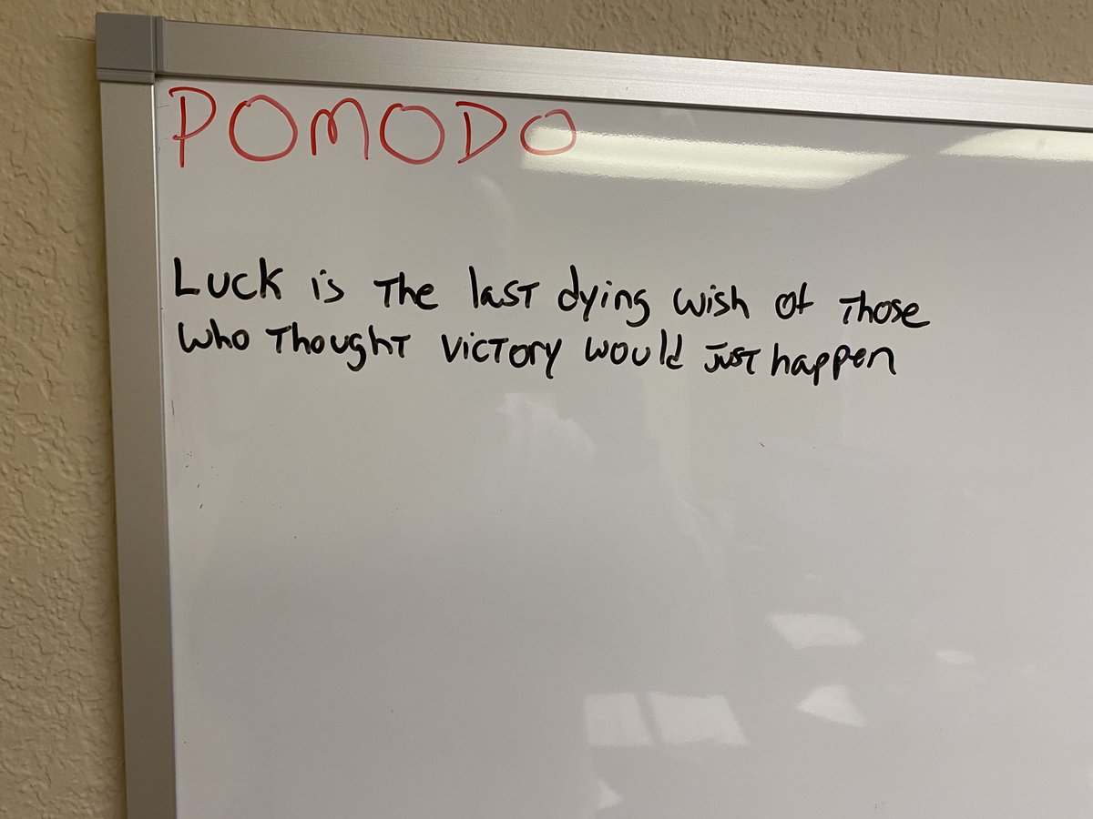 USMCSooner's tweet photo. I write a mindset quote on my board everyday. I love this one.
#itsnotrandom https://t.co/BTU2a1QdIs