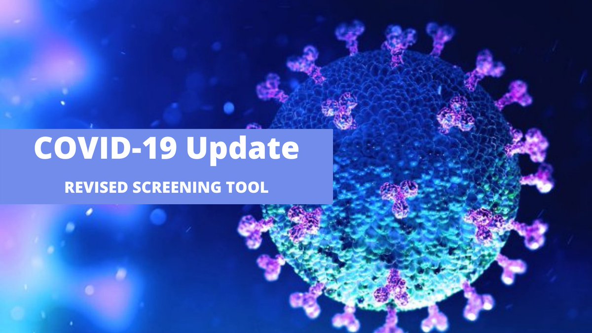 Effective immediately, revised Ministry of Education school screening tool requires students &amp; staff to stay home if anyone in household develops single symptom of COVID-19. Please review new directives carefully. bit.ly/3siTNRj