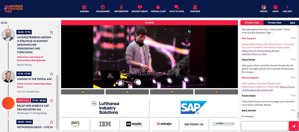 Das war Tag 1 der Hamburger IT-Strategietage. Unser DJ bringt Sie in den Abend. Morgen geht es mit einem großen Programm weiter. #ithh