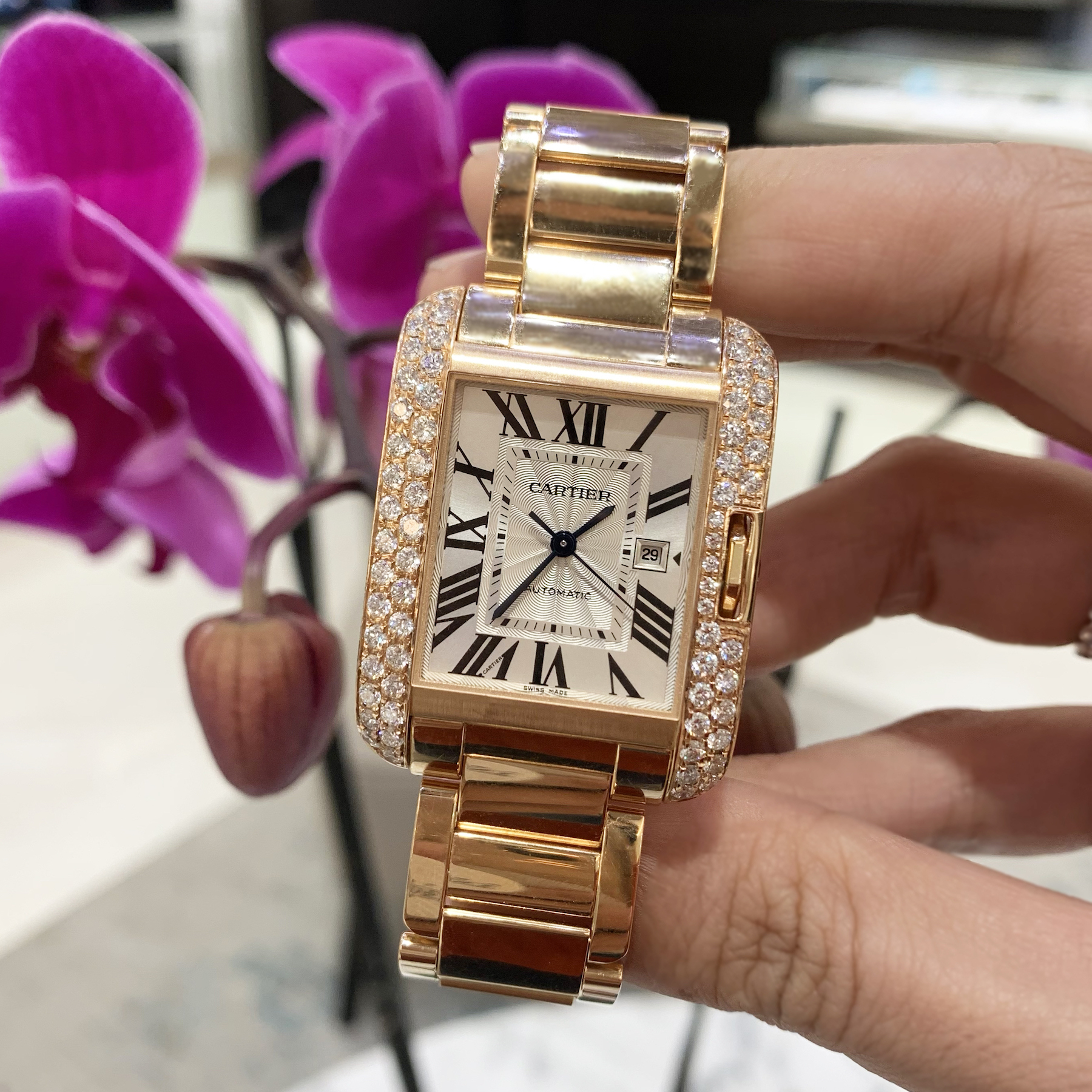 Provident Jewelry on X: A beautiful new addition to our pre-owned  collection: Rose Gold Cartier Tank Anglaise with box and papers. Get a  closer look at #ProvidentJewelry.  / X