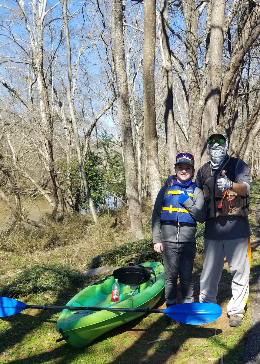 Terry's son; Duncan's first river float #Kayak #oconeeriver #lifetimeproducts #tetonkayak #riverfloat