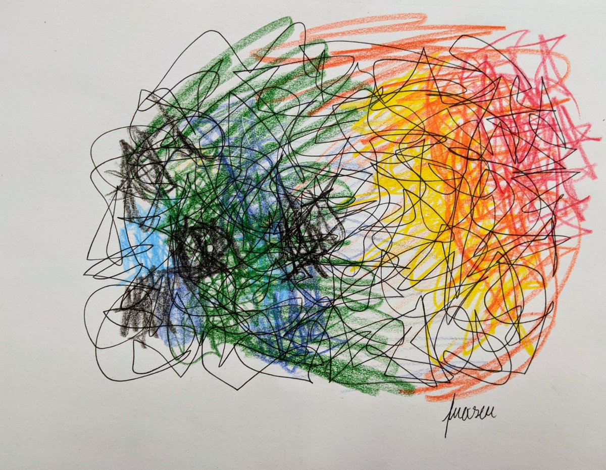 MsUrosevic's tweet image. We started warmup scribbles today and oh, what a joy! One student exclaimed: "I've found my purpose and passion! This is awesome." ☺️ Today's classroom environment was creative and relaxed. It felt like all tension and stress evaporated in a matter of seconds! @OCDSB #artheals