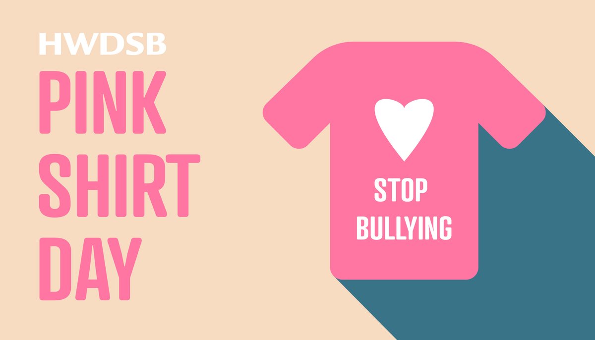 HWDSB (@hwdsb) on Twitter photo Wednesday, February 24, 2021 is #PinkShirtDay! Practice kindness and wear pink to symbolize that you do not tolerate bullying 💗
Learn more about <a href="/pinkshirtday/">Pink Shirt Day</a>: pinkshirtday.ca/about Wednesday, February 24, 2021 is #PinkShirtDay! Practice kindness and wear pink to symbolize that you do not tolerate bullying 💗
Learn more about <a href="/pinkshirtday/">Pink Shirt Day</a>: pinkshirtday.ca/about