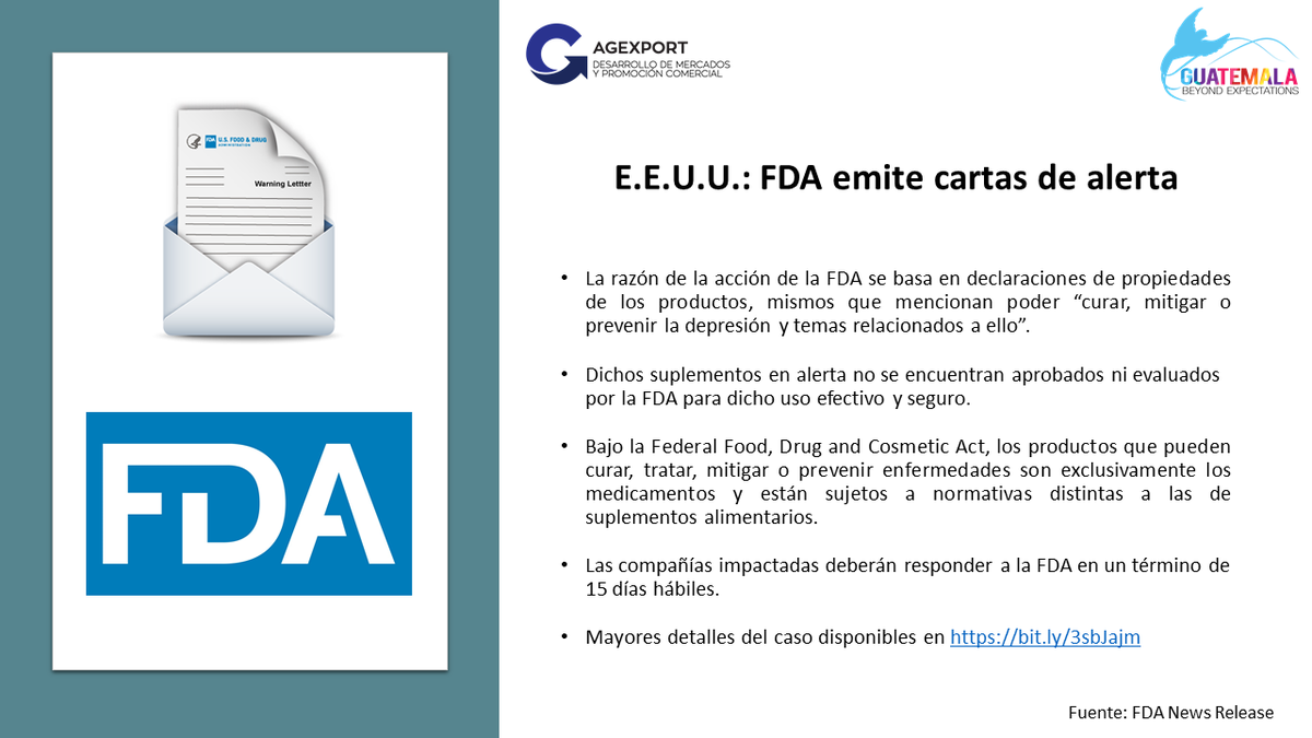 inteligencia_me's tweet image. La #FDA dio a conocer 10 cartas enviadas a empresas fabricantes de suplementos alimentarios por venta ilegal de los productos #warningletters #illegallyselling @LPAJimenez