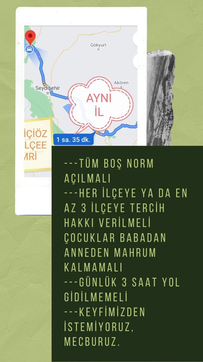 <a href="/SeyitAliBuyuk/">Seyit Ali Büyük</a> KonyaİlMem DuyuruZamanı

Bütün ilçelere tercih hakkı ile özür ilçesine gidemeyen öğretmene özü ilçesine daha yakın bir ilçeye gelme hakkı verilsin.

<a href="/TCKonyaValiligi/">Konya Valiliği</a> <a href="/konyamem/">Konya İl MEM</a> <a href="/SeyitAliBuyuk/">Seyit Ali Büyük</a> <a href="/servetal61/">Servet ALTUNTAŞ</a> <a href="/myilmaz2023/">MUSTAFA YILMAZ 🟢</a> <a href="/erkanyakisir/">Erkan Yakışır</a> <a href="/OkanTekkalan/">T E K K A L A N</a> <a href="/MustafaSAKARYA/">Mustafa SAKARYA 🇹🇷</a> <a href="/meb/">Maria Elena Boschi</a> <a href="/DogrulVeli/">Veli Dogrul</a>