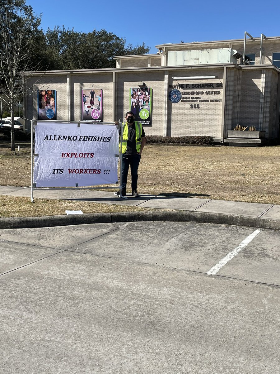 We are out in front of <a href="/SBISD/">Spring Branch ISD</a>, due to the use of Allenko Finishes, an irresponsible paint contractor. We are asking that <a href="/SBISD/">Spring Branch ISD</a> holds Allenko accountable and only uses responsible contractors during the rest of their bond construction. <a href="/jennifer_blaine/">Jennifer Blaine</a>