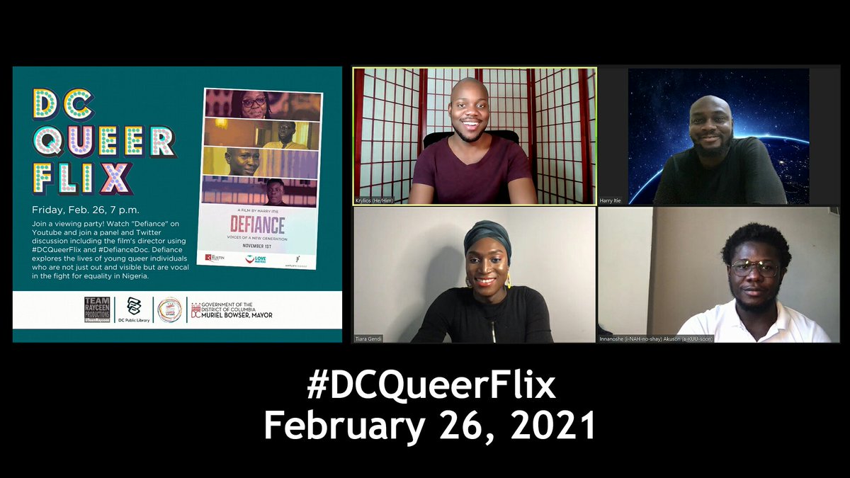 TRFYI's tweet photo. Friday, Feb 26: Join @TeamRayceen, @dcpl, @DCLGBTQ at 7pm ET for #DCQueerFlix international Twitter chat and 🆓 online viewing of #DefianceDoc plus two panel discussions.
Various content available now on the YouTube playlist.
⬇
https://t.co/RTlkyKaf5f https://t.co/17xm3kuRG9