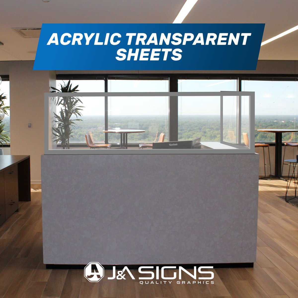 JA_SIGNS's tweet photo. The protective transparent acrylic sheet is an easy material to manufacture, this type of material is very durable and has a long service life. J&amp;A SIGNS offers you the opportunity to use this material and your clients feel safe to visit it without any problem. https://t.co/C07z9oJbUJ