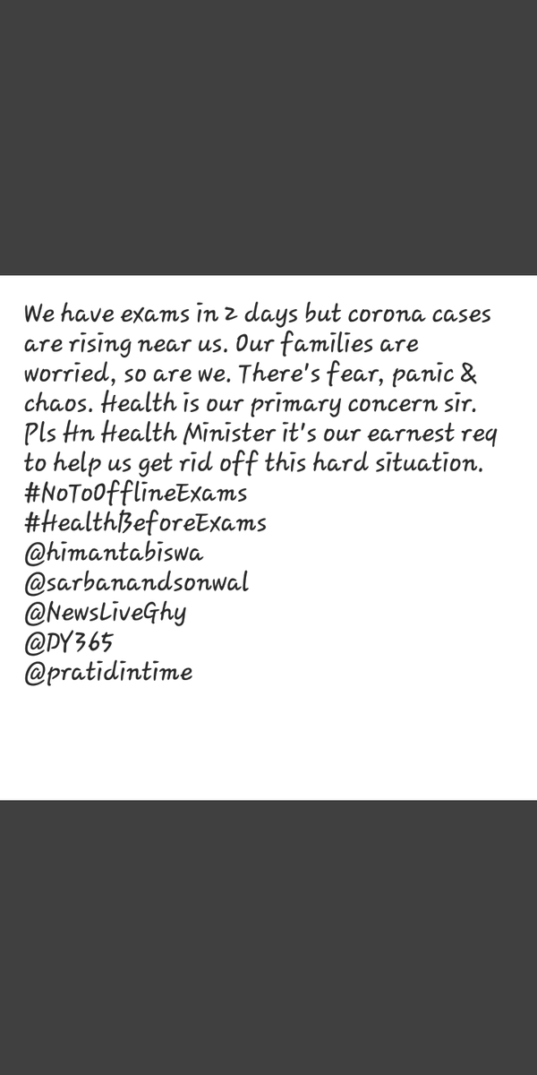 TonmoyeeNath's tweet photo. #healthbeforeexams
#notocottonuniversityofflineexams

@himantabiswa 
@sarbanandsonwal 
@pratidintime 
@guwahatiplus 
@dy365
@NewsLiveGhy https://t.co/krrRYyeFk6