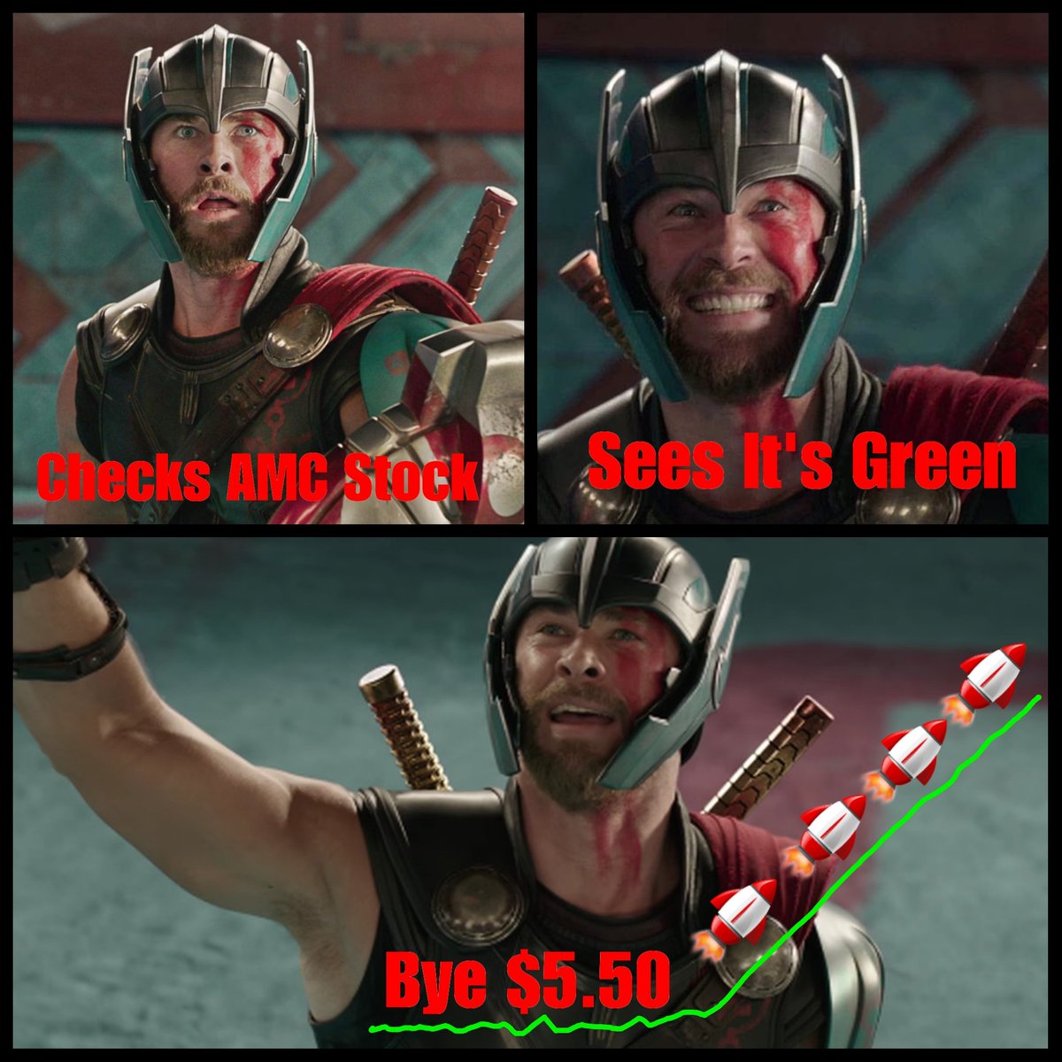 SinCityNate's tweet photo. Bye $5.50👋🙏 #AMC #SaveAMC #DiamondHands #HoldTheLine #AMCmonday https://t.co/yVcMwJJ4Tj