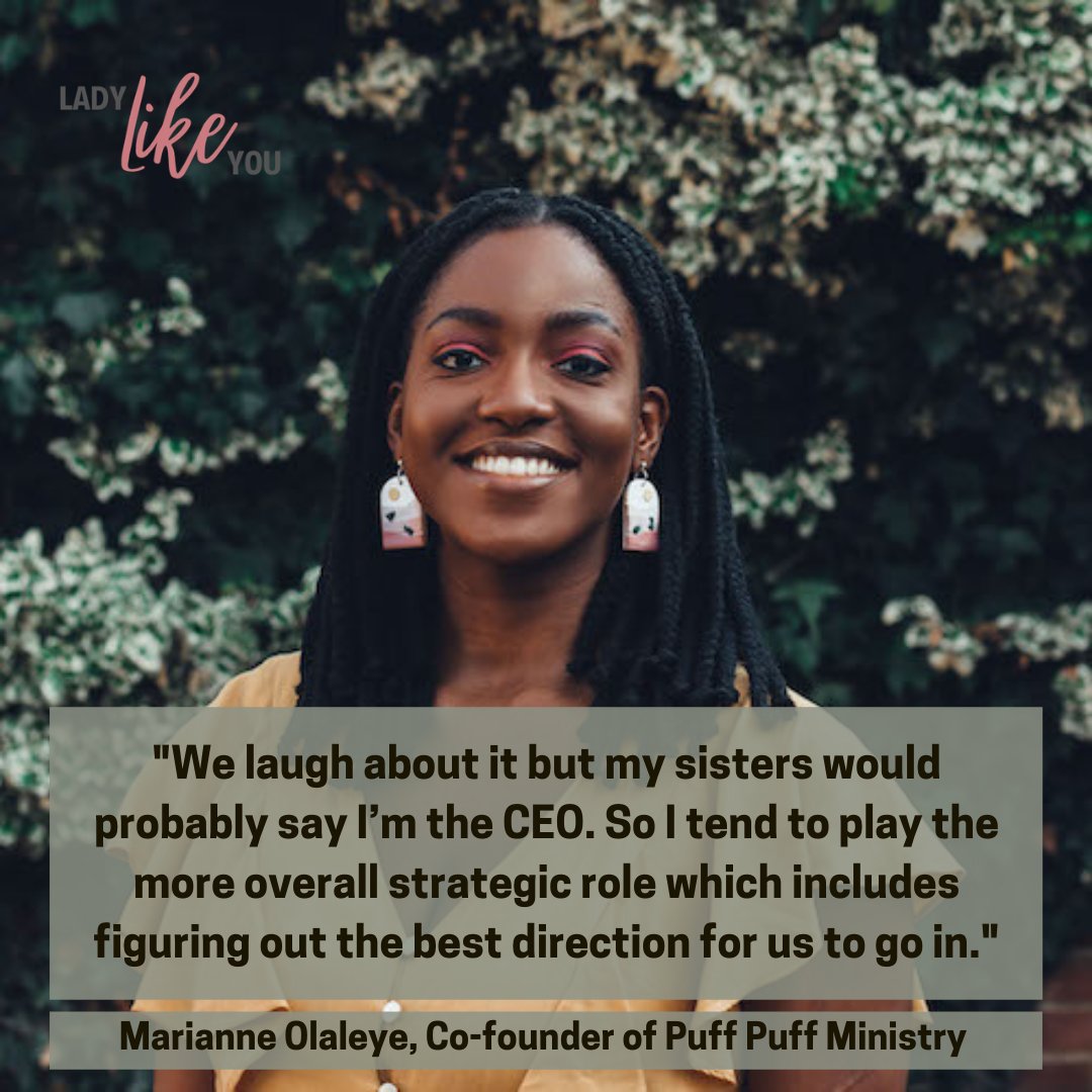 workinglikeyou's tweet photo. Career One to One: Marianne Olaleye, Co-founder of Puff Puff Ministry https://t.co/PFbS3IihAV https://t.co/EYtosNkvP0