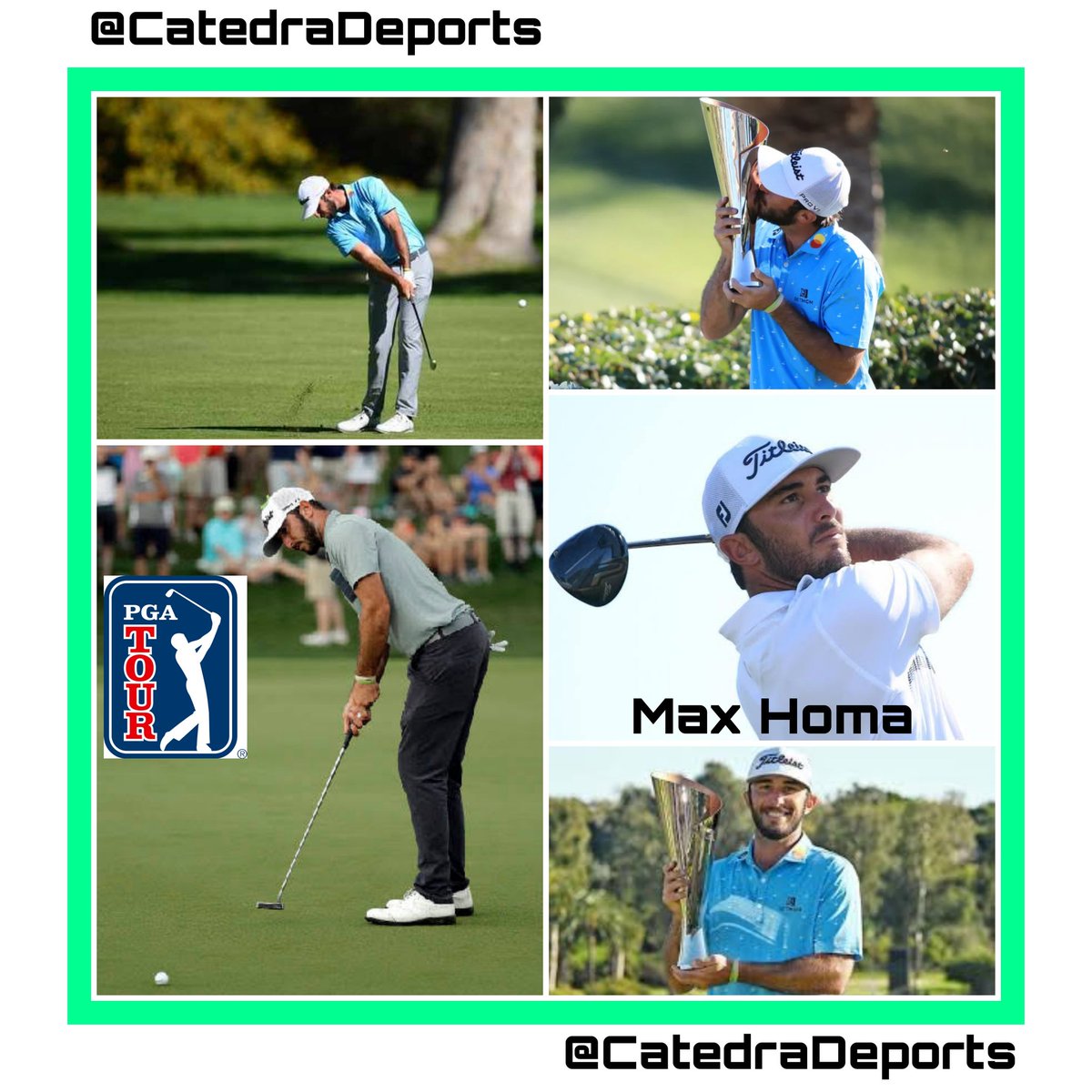 ¡Los últimos serán primeros! Con día perfecto Max Homa es el CAMPEÓN, 66 golpes, 5 bajo par y levantó la copa del Genesis Invitational en Riviera Country Club. El estadounidense doblegó a Finau en el desempate para lograr su 2° Victoria en el @PGATOUR. Felicitaciones. @maxhoma23 https://t.co/hjxJvCcRWG