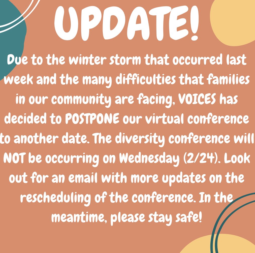 FBISD Diversity Conference has been moved. Stay safe!