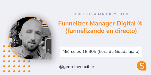 sabandijersclub's tweet photo. 🤓Este Miércoles tenemos un nuevo directo repleto de valor en la sala de spam con una nueva entrega de #FunnelizerManager 
✔Coge sitio a las 18.30 con tus mejores galas para ver a @genteinvencible 

➡https://t.co/xlU2gcO3WR https://t.co/y3RKlpd32H