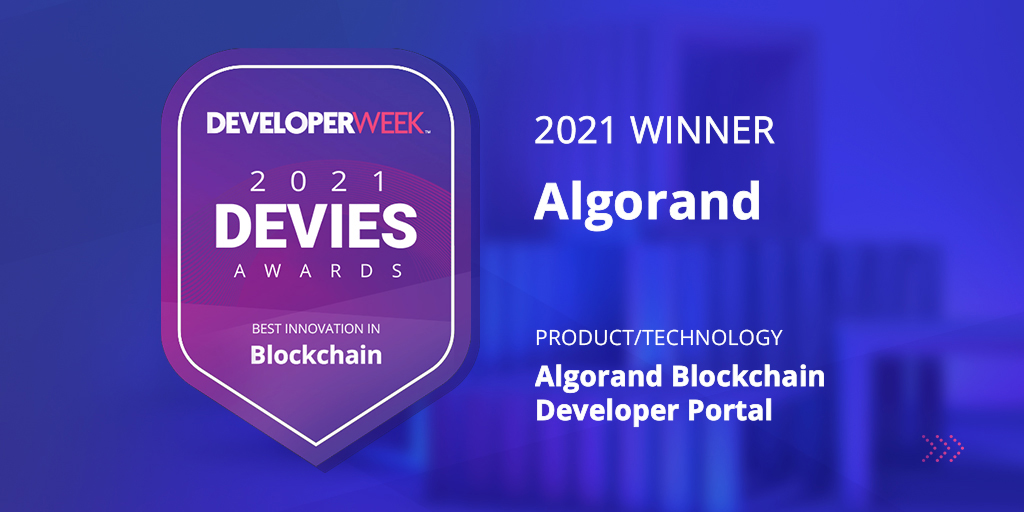 TechTysons's tweet image. And the 2021 Best Innovation in Blockchain winner is: @Algorand!! #Algorand #ALGO #DEVIES