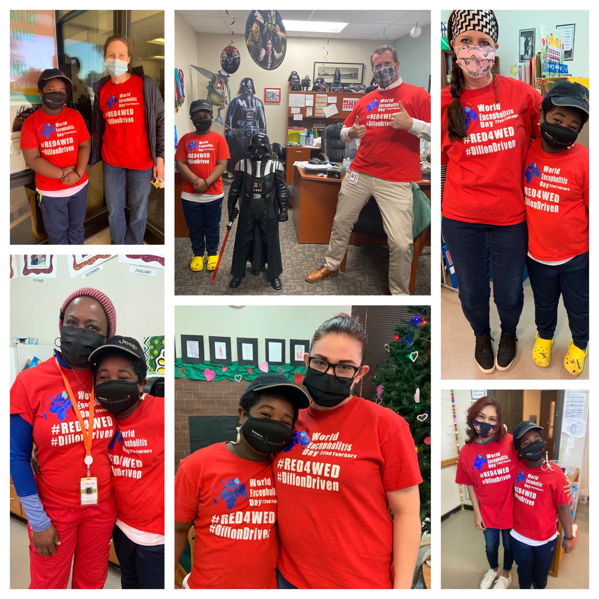 Today we wear RED for DILLON!❤️😍❤️🥰❤️
#oneofourfavoritehumans
#redforwed
#dillondriven 
#worldencephalitisday 
<a href="/JasonMyatt3/">Jason Myatt</a> 
@RonnieRo37 
<a href="/VaneG223020/">Vanessa Alvarado</a>