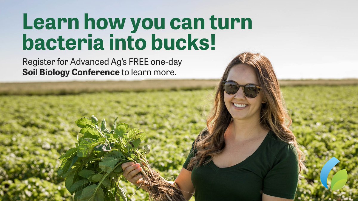 TopkropInc's tweet photo. Have you registered for @AdvancedAgTech Soil Biology Conference?
Learn how soil health impacts your crops and how healthy soil can turn "bacteria into bucks!"
Only two days left to sign up! https://t.co/7Hp7lmD7TB https://t.co/0z5qZLykSx