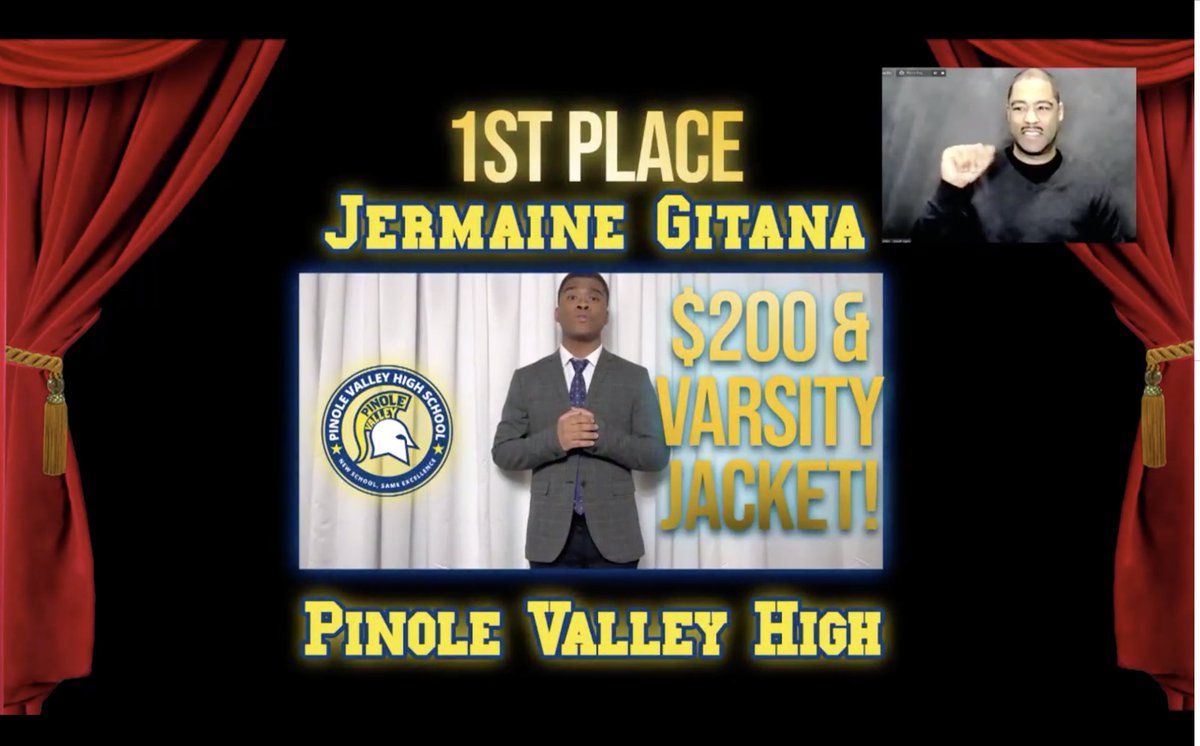 Jermaine Gitana first place in Contra Costa County Poetry out Loud.  Now onto State!