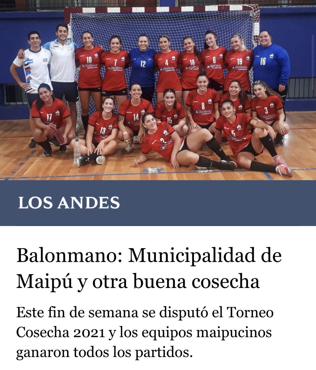 Felicito a todos los chicos y chicas de Handball de #Maipú por el gran compromiso que tienen con el deporte departamental, llevando sus valores a lo más alto de la provincia y del país.

CRACKS 👏🏻