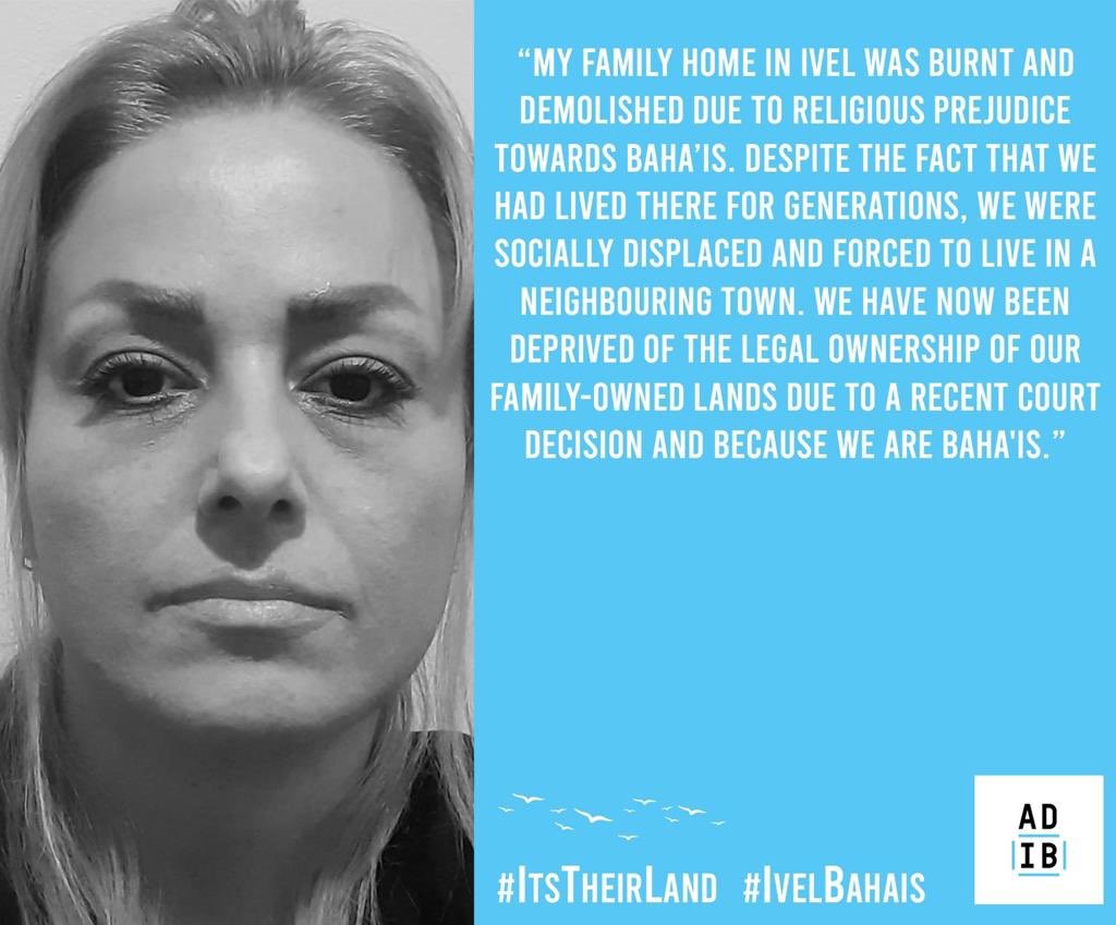 venuskhalessi's tweet photo. As Australians, our stories are rich &amp; diverse. These are personal testimonies from #IvelBahais who have witnessed &amp; suffered first hand from acts of religious prejudice. Socially displaced, homes burnt &amp; demolished, threatened &amp; abused. Now their lands confiscated #ItsTheirLand https://t.co/vRKbrHgcCb