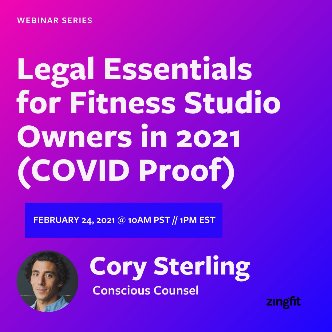 Register Today For The Free Legal Webinar 👉bit.ly/3jVBcrH

#fitnessowner #studioowner #businessadvice #fitnesscontent #legalservices #fitnesswebinar #fitnessbusiness