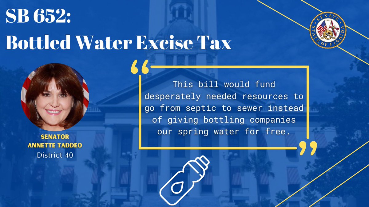 Annette_Taddeo's tweet photo. #WaterWeek! Join me &amp; @FCVoters Friday 2/26 @11am on FB LIVE to discuss my bill #SB652

At a time when we desperately need resources to go from septic➡️sewer to protect our most precious resource, we shouldn’t be giving bottling companies our spring water for free #SaveOurSprings https://t.co/nOAn3yrbL6
