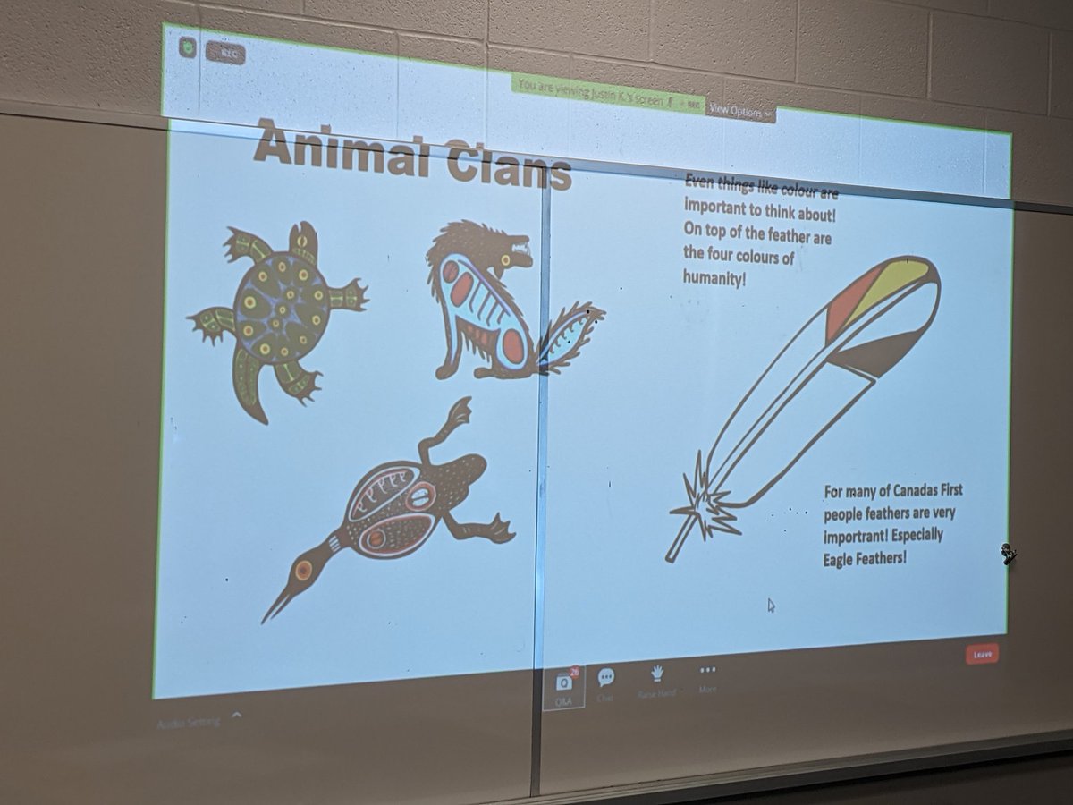 MrsKopstick's tweet photo. Today we participated in the Indigenous Voice art lesson from the ROM. We learned about Indigenous symbols and flags. Students then created a flag with symbols that represented themself. @afpsyr https://t.co/87uD6lALW6