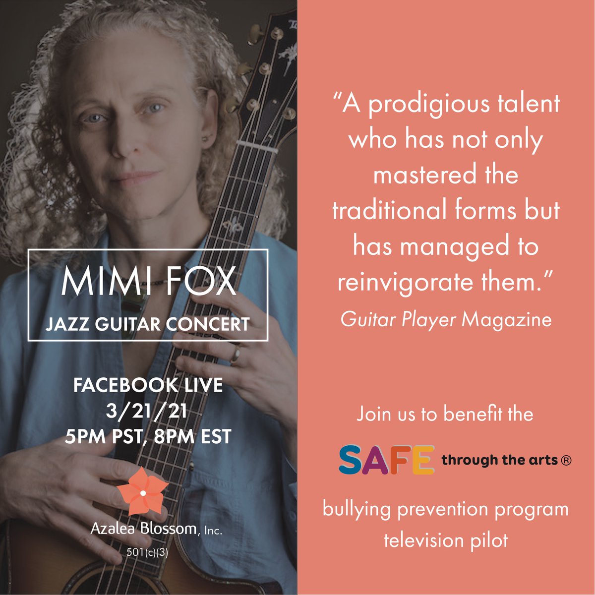 azalea_blossom7's tweet photo. Come to see #MimiFox #Jazz #Guitar #concert #FacebookLive ! @mimifoxjazz https://t.co/1RyD2GEeAs