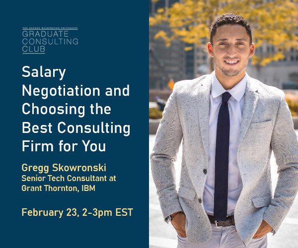 Make sure to checkout the Graduate Consulting Club’s upcoming event tomorrow! Email edewitt@gwu.edu to register!