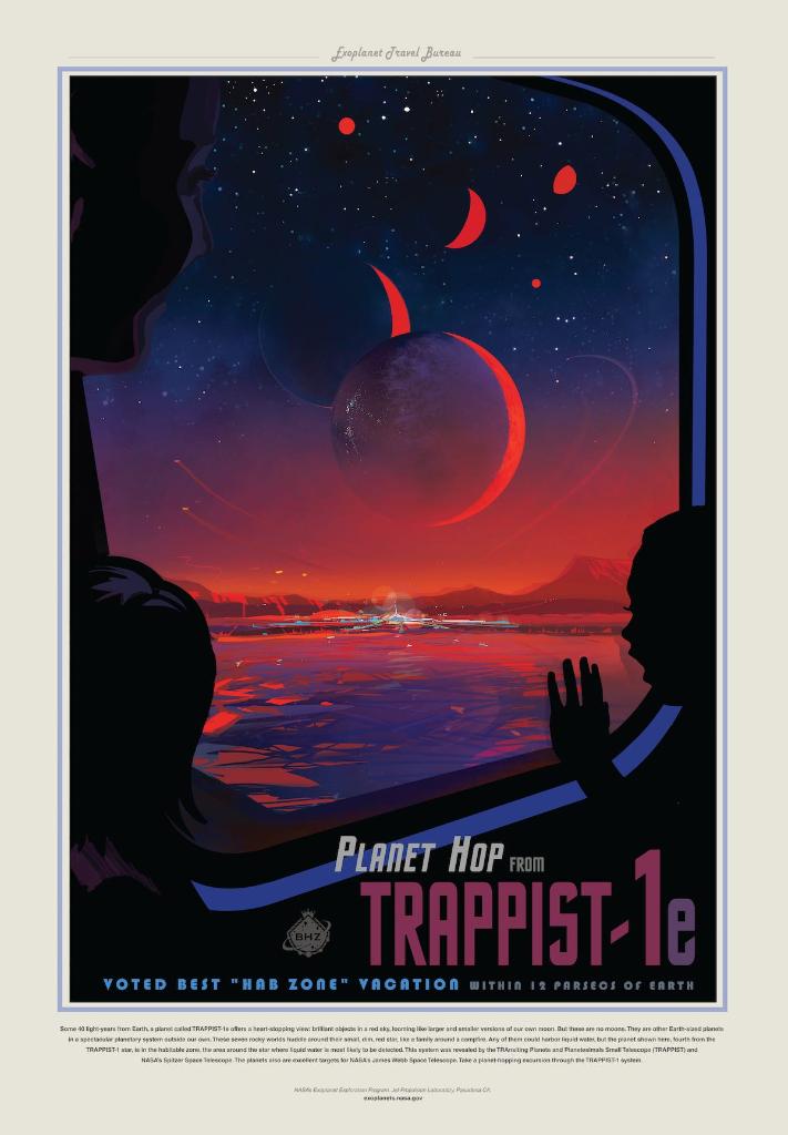 An artist's fantasy of the surface of TRAPPIST-1e, a stop on a tour of this seven-world system. 