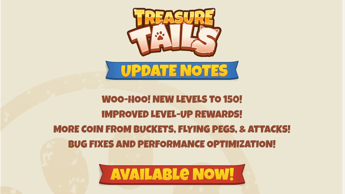 What's more exciting than Treasure Tails? A Treasure Tails update! Read more in our Knowledge Base:  ow.ly/rvw850DEeHt
#playtreasuretails