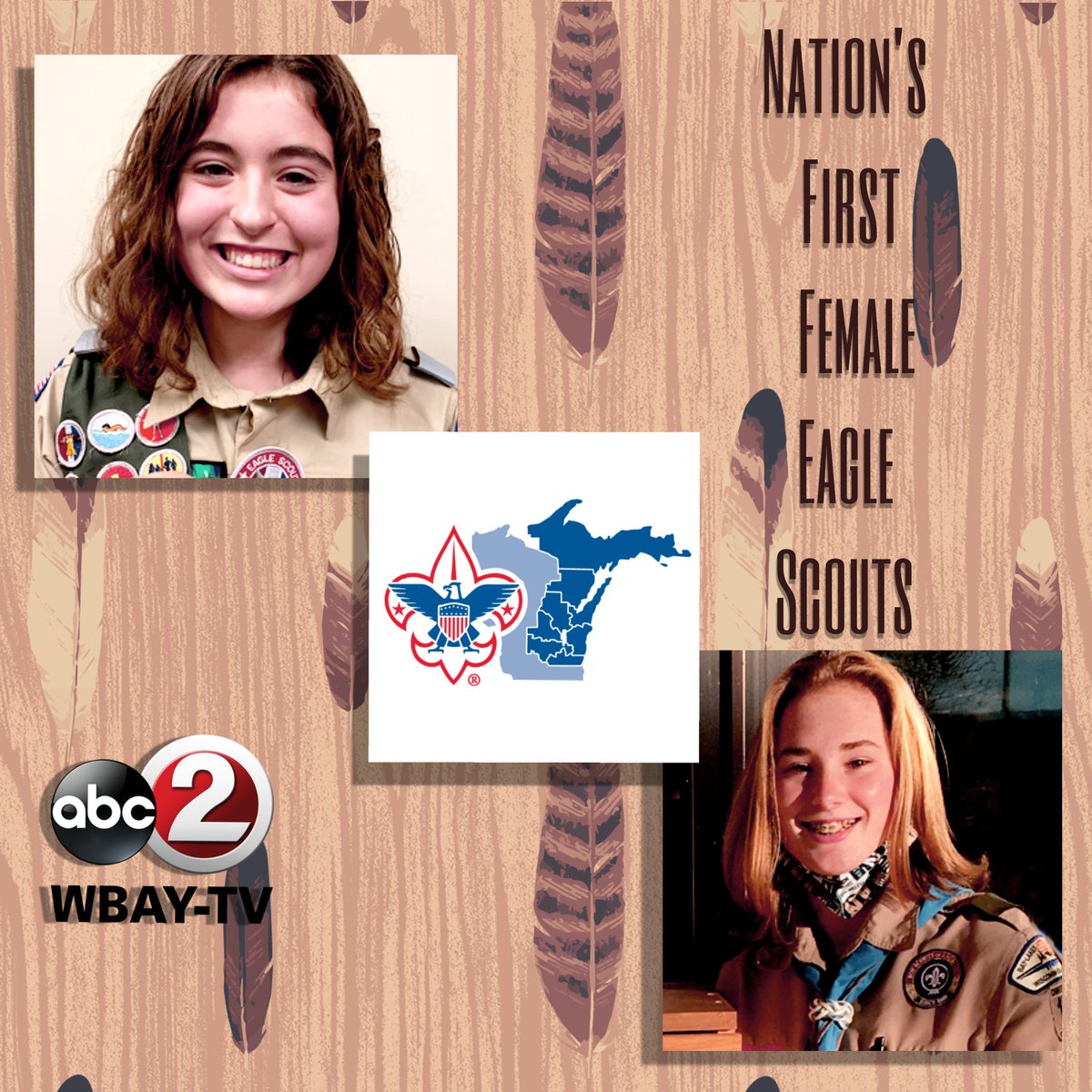 AishaLMorales's tweet photo. STORY TODAY: 15 young adults set to soar as the nation's first female #EagleScouts. I chat and meet a couple of the girls who hope this inspires others. @WBAY @boyscouts https://t.co/xj3wasEMZq